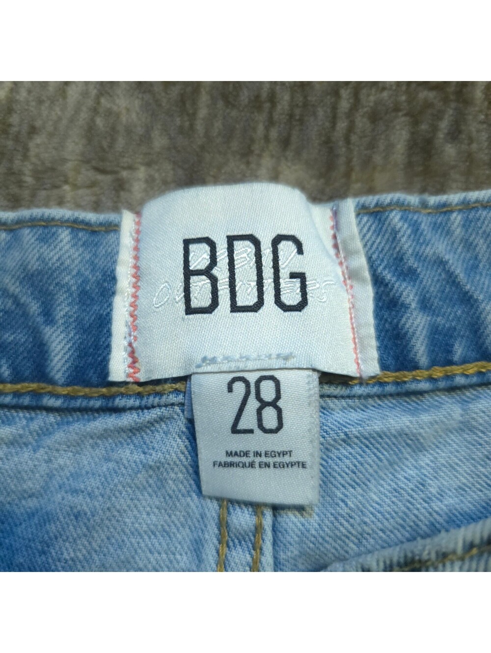 BDG Light Blue Distressed Denim Shorts Size 28 - Picture 4 of 5